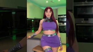Let’s try a Starfire cosplay! What’s next bestie ? 💜 #transandproud #halloweencostume #makeup