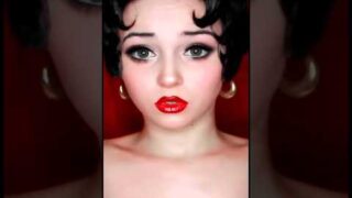 Transforming into Betty Boop #vintage #cosplay #makeup #bettyboop
